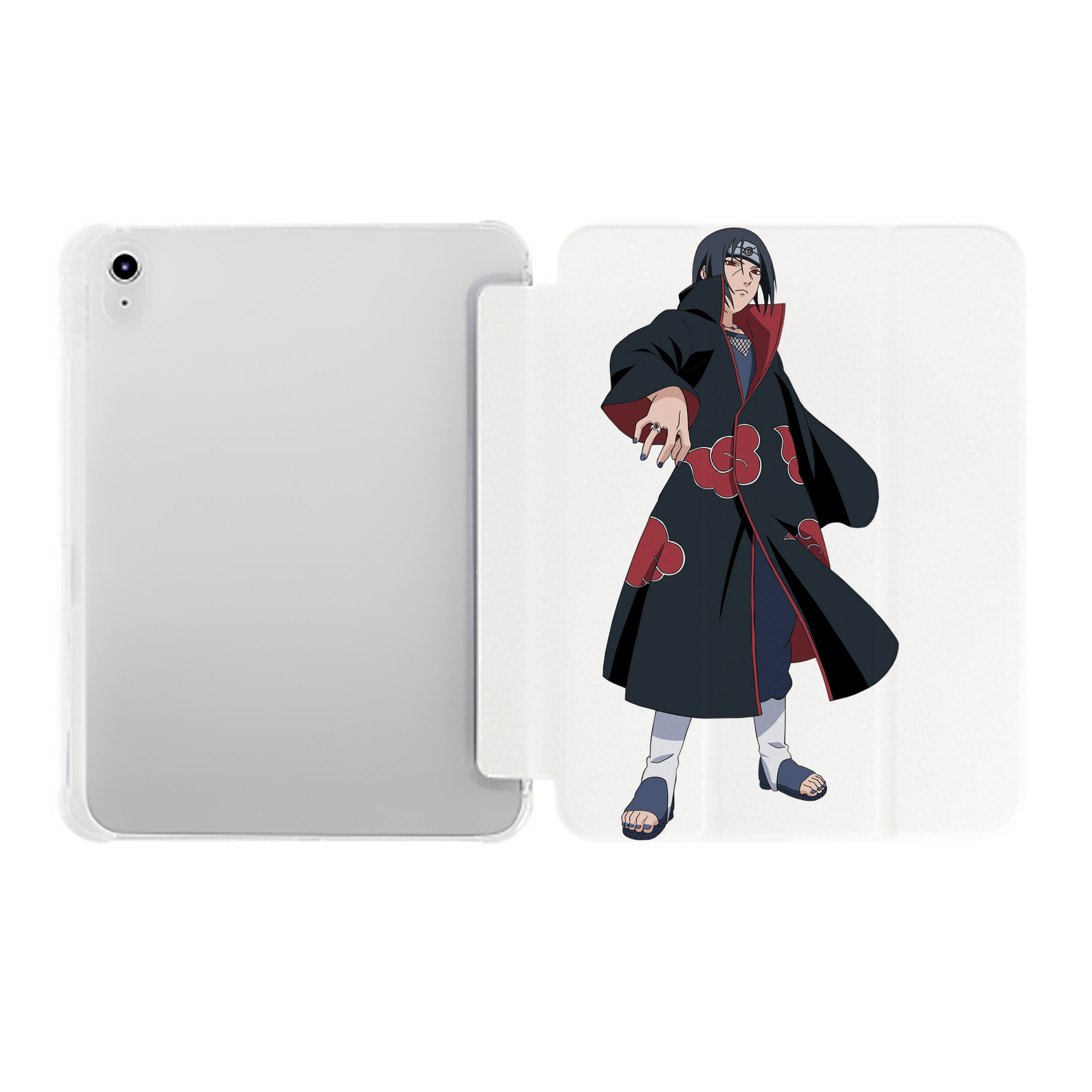 （画像用） NARUTO -ナルト- うちは イタチ Uchiha Itachi IPad ケース ペン収納付き 三つ折りスタンド PUレザー×シリコン 対応機種9.5/10.5/10.9インチ